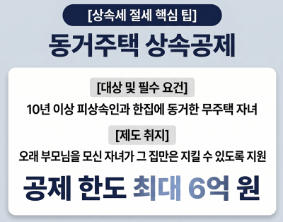 20억 아파트 상속세, 동거주택 상속공제 받으면 얼마일까요?
